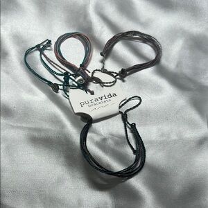 Pura Vida Bracelet Set - Black, Gray, pink, blue, purple Brown